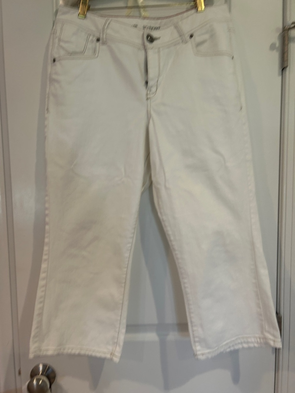 Lane Bryant White Straight-Leg Jeans